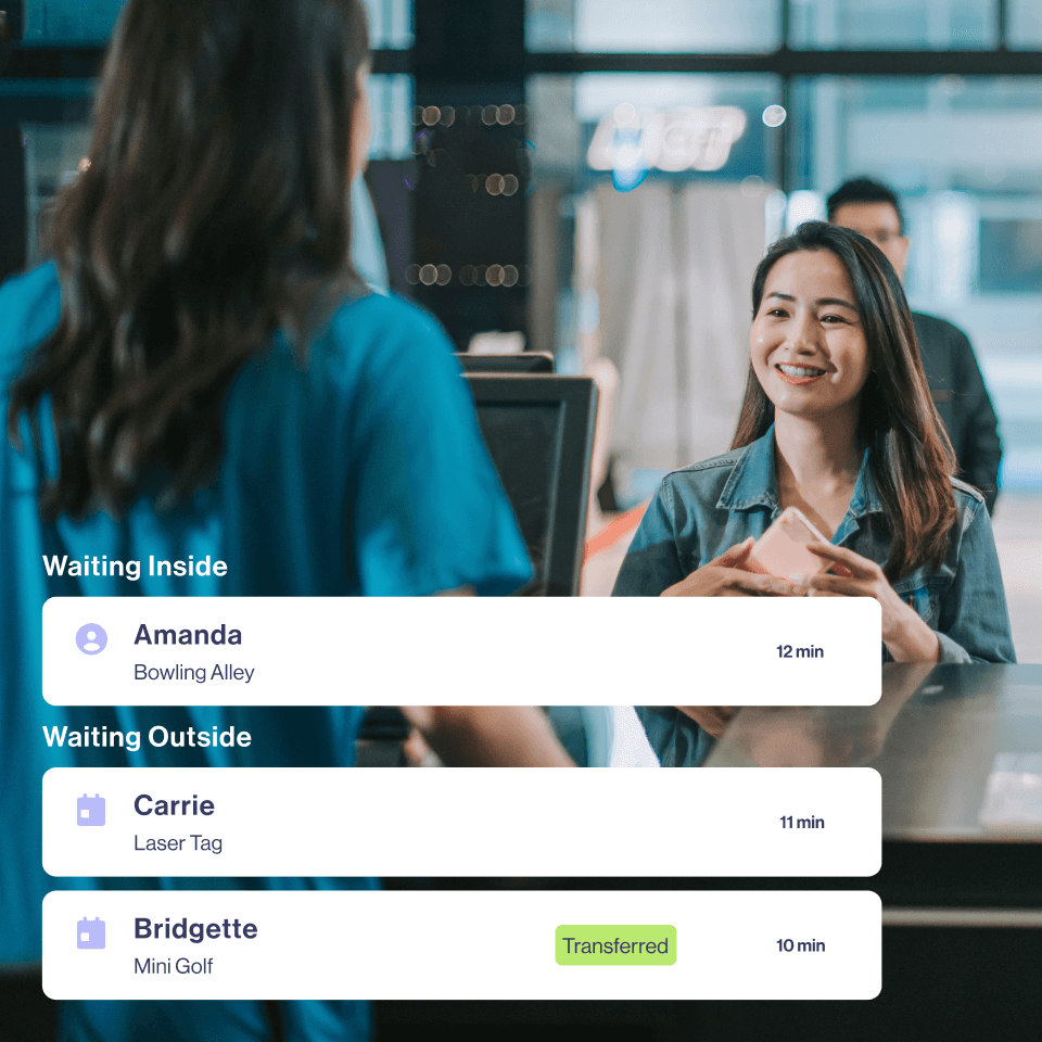 Retail front desk and WaitWell desk ticket management
