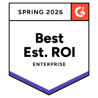 G2 Spring 2026 Best Est. ROI badge