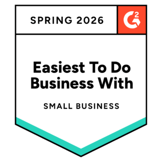 G2 Spring 2026 Easiest to do business with small business badge