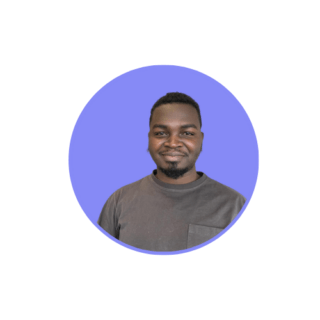 Man headshot with light purple circle background